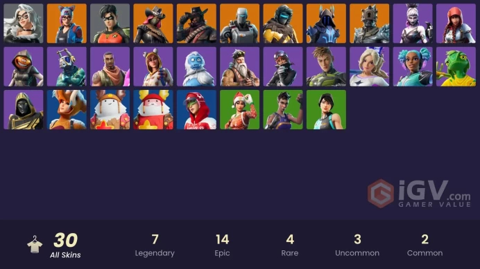 Full Access [Xbox/PSN/PC] 30 Skins - Calamity - Ice King Gold - Lynx No Ponytail #2005
