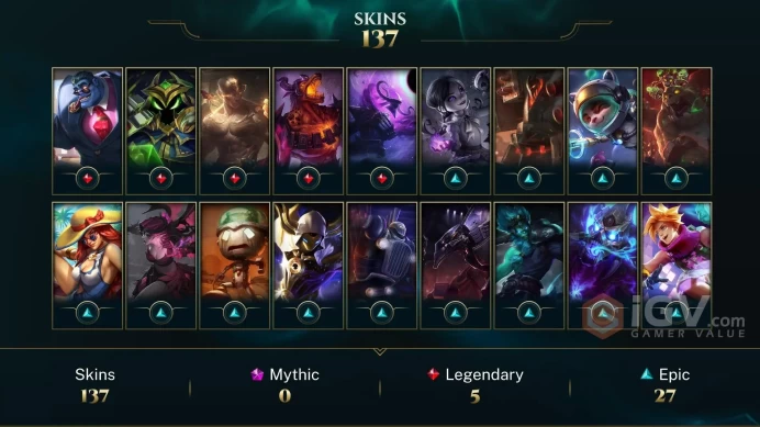 EUW - Silver - 57 LVL ~ 140 Skins - God Fist Lee Sin - Corporate Mundo - Dark Star Thresh - Final Boss Veigar - Infernal Nasus Snow Day Malzahar