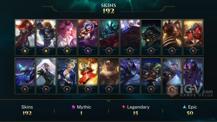 EUW - 414 LVL ~ 200 Skins - All Champions - Gun Goddess Miss Fortune - Dark Cosmic Jhin - Project: Vayne - DRX Ashe - SKT T1 Jhin - ADC - MY86
