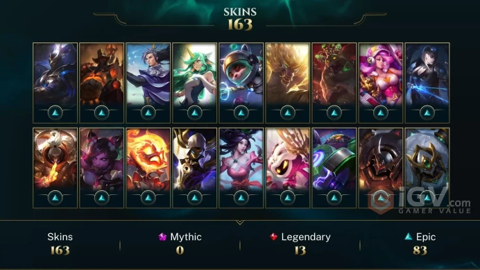 LAN ~ 170 Skins - Almost All Champions - Elementalist Lux - God Fist Lee Sin - Mythmaker Irelia - Firecracker Diana - IG Kai'Sa - Odyssey Ziggs 