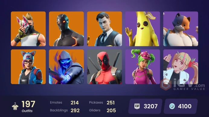 (PC PSN XBOX) 197 skins | OG STW | Gold Midas | Trilogy | Catalyst | The Ice King | The Visitor | Paradigm (Reality-659) | Vendetta | Blackheart