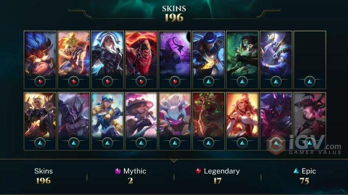 FULL ACCESS ~ 200 Skins ~ All Champions - Prestige True Damage Senna - Victorious Skins - Dark Star Shaco Chroma - Empyrean Vex - MY81