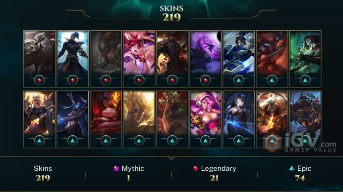 LAN - 80% All Champions 218 Skins - Lunar Wraith Caitlyn Chroma - Warring Kingdoms Katarina Chroma - Worlds 2016 Zed Chroma - Lancer Zero Hecari