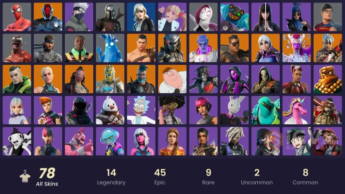 (PC PSN XBOX) 78 skins | LEVIATHAN AXE / Tart Tycoon | Omegarok | Ronin | Paradigm (Reality-659) | Kado Thorne | Torin | The Foundation | Kymera
