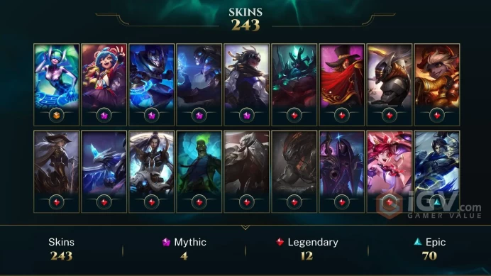 EUW ~ 250 Skins - Almost All Champions - Prestige True Damage Senna - Hextech Jarvan IV - Hextech Malzahar - Urfwick - Victorious Skins - GOLD S