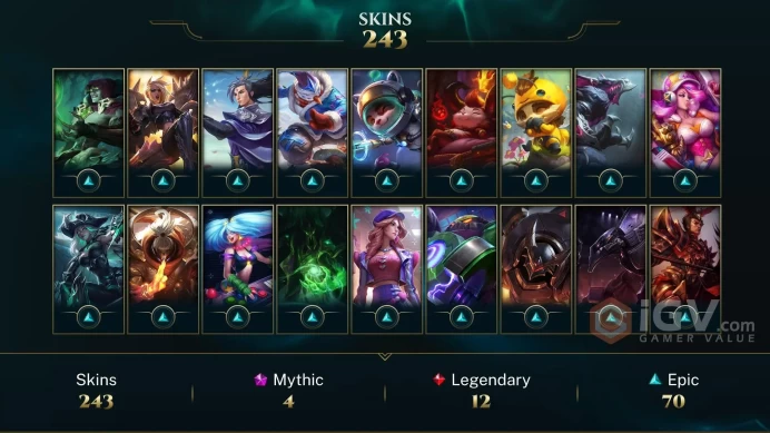 EUW ~ 250 Skins - Almost All Champions - Prestige True Damage Senna - Hextech Jarvan IV - Hextech Malzahar - Urfwick - Victorious Skins - GOLD S