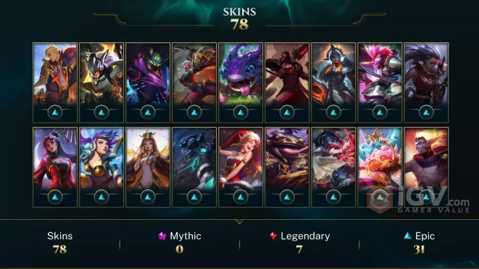 LAN - 2009 Account - 78 Skins - UFO Corki - Judgment Kayle - Dunkmaster Darius - Zombie Brand - Pulsefire Ezreal - High Noon Senna - MY138