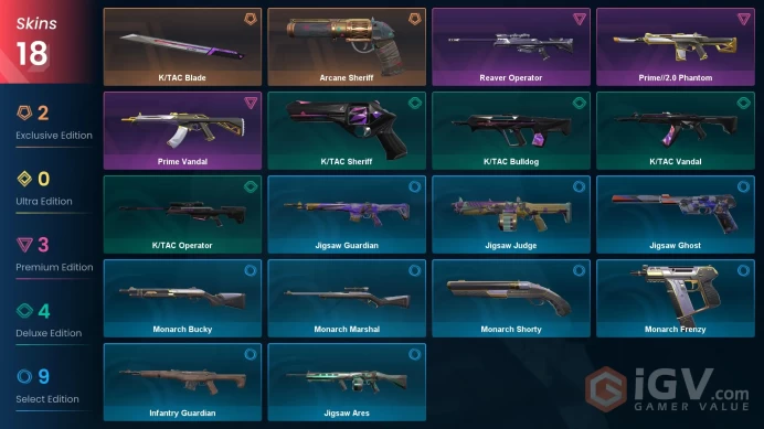 [LATAM] 18 Skins | 1 Knife | Full Acces | Arcane Sheriff / K/TAC Blade / Reaver Operator / Prime Vandal |