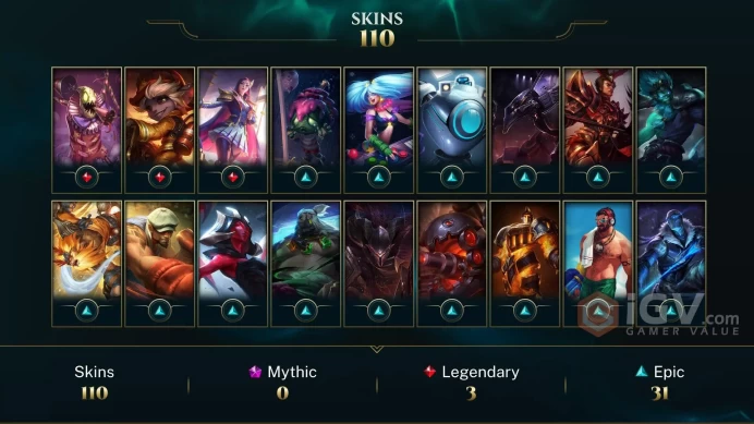 LAN - 110 SKINS - EDG VIEGO - 31 Rune Pages - Battle Academia Caitlyn - Victorious Skins - Diamond S4 - Snow Moon Illaoi - Nutcracko FULL ACCESS