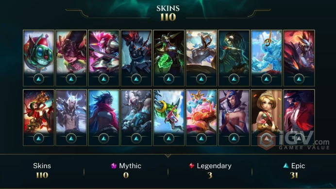 LAN - 110 SKINS - EDG VIEGO - 31 Rune Pages - Battle Academia Caitlyn - Victorious Skins - Diamond S4 - Snow Moon Illaoi - Nutcracko FULL ACCESS