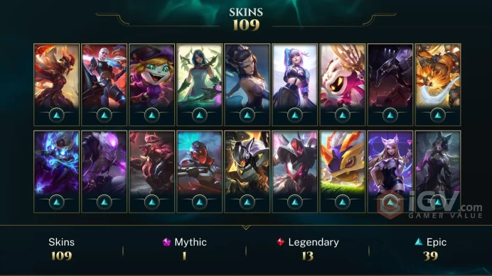 LAN - LVL 136 - 2012 Icons - 110 Skins - K/DA All Out Seraphine 3/3 - Coven Evelynn - Battle Academia Caitlyn - Mythmaker Irelia - MY134