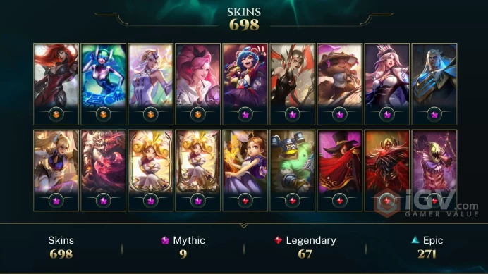 LAS ~ 850 Skins/Chromas - Admiral Battle Bunny Miss Fortune - Prestige Arcane Commander Caitlyn Chroma - Snow Day Bard Chroma - D