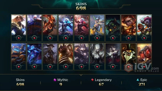 LAS ~ 850 Skins/Chromas - Admiral Battle Bunny Miss Fortune - Prestige Arcane Commander Caitlyn Chroma - Snow Day Bard Chroma - D