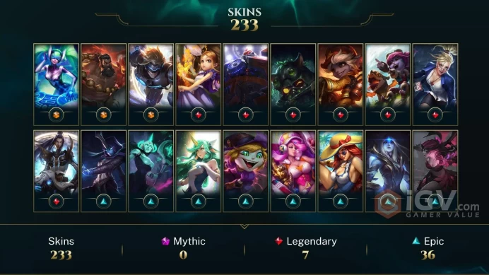 NA - 33 LVL - 233 Skins - RARE 2012 Icons - 11 Rune Pages - DJ Sona - Spirit Guard Udyr - Pulsefire Ezreal - Mecha Zero Sion - AN282