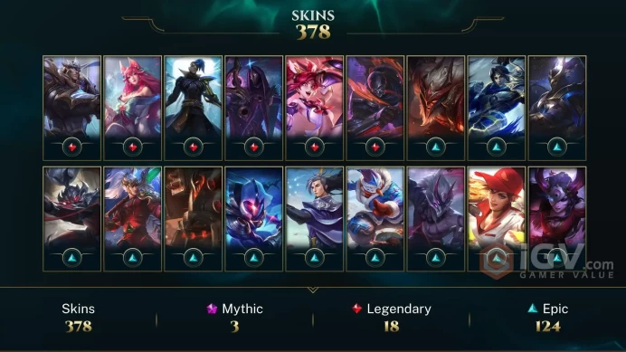 EUW ~ 400 Skins - All Champions - Prestige Arcade Caitlyn - Soulstealer Vayne - K/DA ALL OUT Seraphine Indie - Battle Bunny Miss Fortune OC501