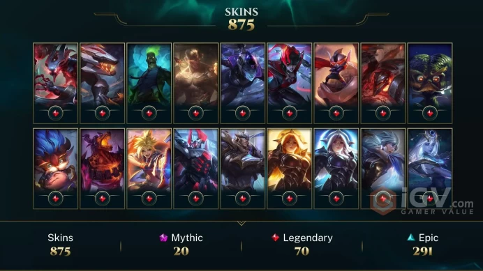 EUW ~ 900 Skins - 20 Mythic - Arcane Fractured Jinx - Prestige Inkshadow Yasuo - Nightbringer Yasuo Chroma - Divine Heavenscale Lee Sin - DY135