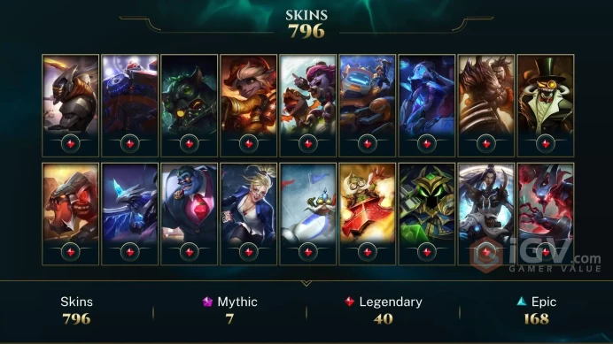 NA - 148 LVL - ~ 800 Skins - Prestige K/DA Akali - Dreadnova Darius - Soulstealer Vayne - Lancer Zero Hecarim - Hextech Annie - DY136