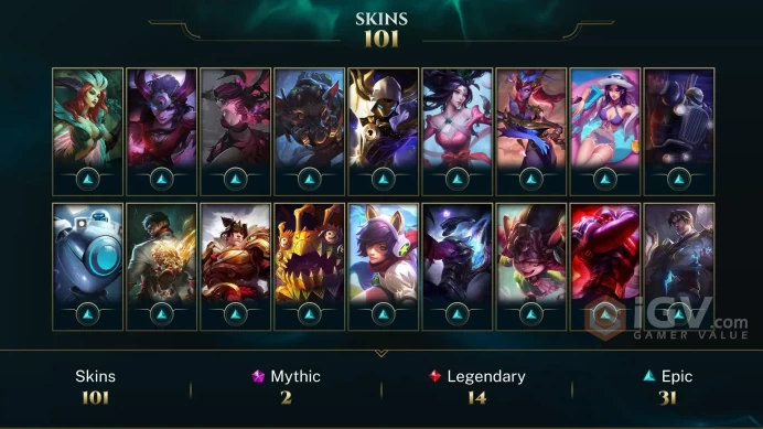 JAPAN - 62 LVL - Platinum MMR - 9275 Riot Points - 100+ Skins - Soulstealer Vayne - Pulsefire Ezreal - Pulsefire Caitlyn - God Fist Lee Sin - T1