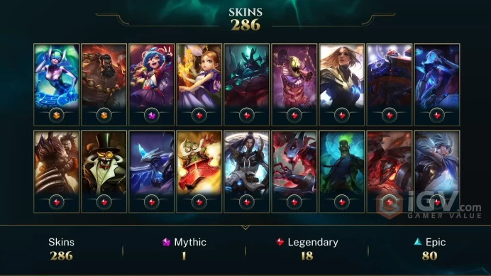 NA - 301 Skins/Chromas - Urfwick - Victorious Skins - All Champions - Demacia Vice Garen Chroma - Pulsefire Shen Chroma - Nightbringer Yasuo - M