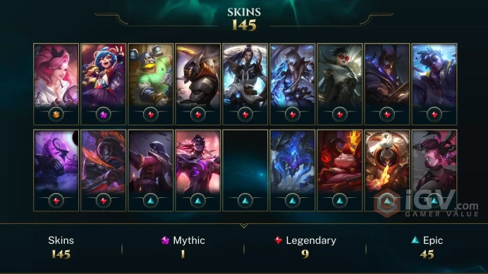 EUW - 557 LVL - 270 Skins/Chromas - ~ All Champions - Snow Day Malzahar Chroma - Galaxy Slayer Zed - Sentinel Vayne - True Damage Ekko - WE211