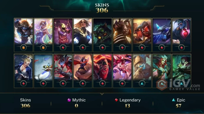 ME - 335 Skins/Chromas - Victorious Graves - Elementalist Lux - Ice Toboggan Corki - Dunkmaster Darius - Almost All Champions - Gold 2017 - MY36
