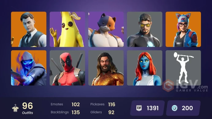 Fortnite Account [PC] 88 skins | Gold Midas | Gold Meowscles | Gold Brutus | The Prisoner | Ultima Knight | Fade | Fusion | Gear Specialist Maya