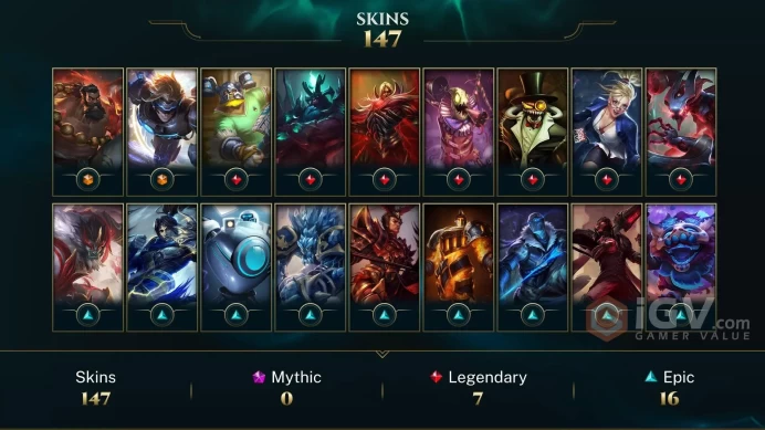 EUW - 37 LVL - RARE 2012 Icons - ~ 150 Skins - Gatekeeper Galio - Mythmaker Galio - La Illusion Ziggs - Gold 2016 - Victorious Skins - WE189