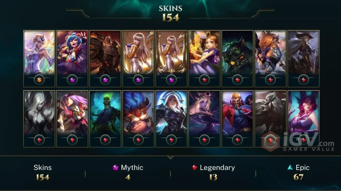 EUW - 425 LVL - 152 Skins - All Champions - Dreadnova Darius - Prestige K/DA Kai'Sa - Elementalist Lux - Dark Cosmic Lux - God-King Darius WE182