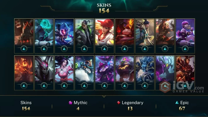EUW - 425 LVL - 152 Skins - All Champions - Dreadnova Darius - Prestige K/DA Kai'Sa - Elementalist Lux - Dark Cosmic Lux - God-King Darius WE182