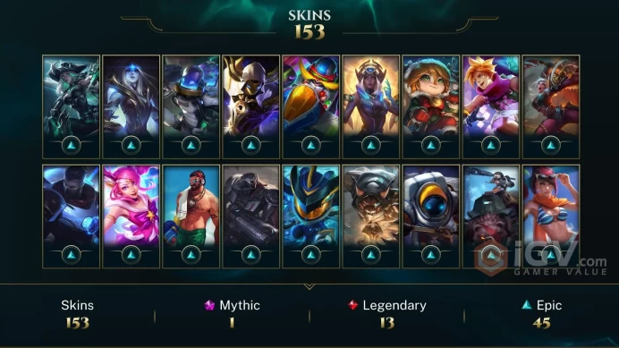 EUW - Silver - 153 Skins - ADC Main - Ann-Sivir-Sary - Project: Vayne - Worlds 2015 Kalista Border + Chroma - Dark Cosmic Jhin - WE172
