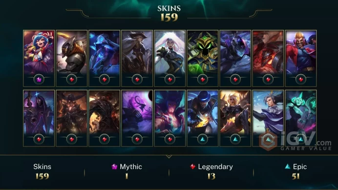 EUW - 271 LVL - Platinum 2024 - 182 Skins/Chromas - 115k Blue Essence - ADC Main - Dark Cosmic Jhin - High Noon Senna - Project: Vayne - WE158
