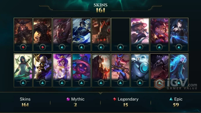 EUW - Platinum 2025 - 321 LVL - 161 Skins - All Champions - 100k Blue Essence - Hextech Renekton - Mecha Zero Sion - God Fist Lee Sin - WE151