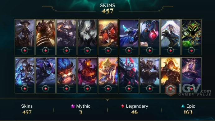 NA - GOLD - 148 LVL - ~ 500 Skins/Chromas - Prestige Arcade Caitlyn - Debonair Zed - Dawnbringer Yone - Odyssey Kayn - Truth Dragon Yasuo MY13