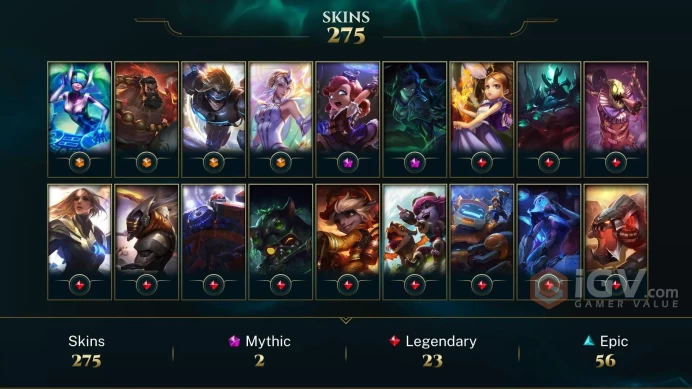 EUW - GOLD 2016 - 303 Skins/Chromas - Hextech Annie - Soulstealer Vayne - Elementalist Lux - Dunkmaster Darius - Pool Party Zoe Chroma - DY197