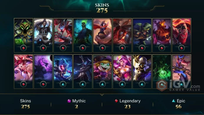 EUW - GOLD 2016 - 303 Skins/Chromas - Hextech Annie - Soulstealer Vayne - Elementalist Lux - Dunkmaster Darius - Pool Party Zoe Chroma - DY197