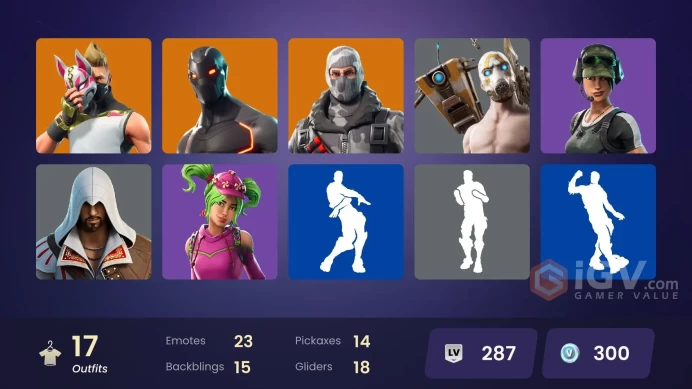[PC/PSN/XBOX] 17 skins | Sub Commander | Trailblazer | Havoc | Carbide | Omega | Drift | Valor | The Visitor | Psycho Bandit | Ezio Auditore |