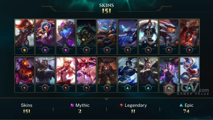 [LAN] - League of Legends | SKINS [151] | Сhampions [171] | LVL [556] | Full access + mail |