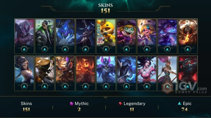 [LAN] - League of Legends | SKINS [151] | Сhampions [171] | LVL [556] | Full access + mail |