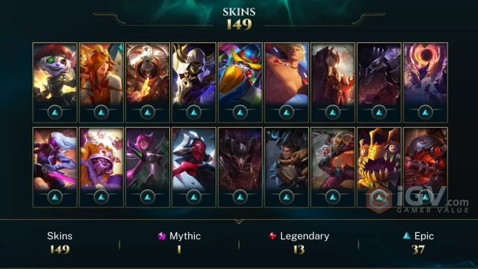EUW - 126 LVL - RARE Season 1 Bronze Icon - 150 Skins - Judgment Kayle - God Fist Lee Sin - Project: Vayne - Project: Ashe - RANKED READY -WE190