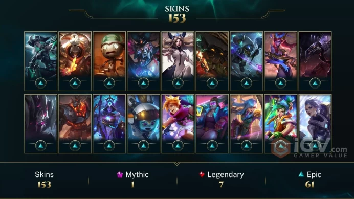 [LAN] - League of Legends | SKINS [153] | Сhampions [164] | LVL [238] | Full access + mail |