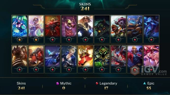 EUW - Platinum 2016 - Gold 2017 - ~ 250 Skins - Victorious Skins - DJ Sona - Elementalist Lux - Dark Star Thresh - Project: Ashe - Unranked 2026