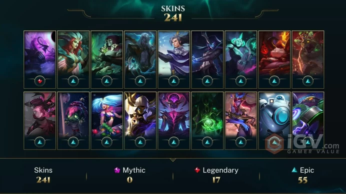 EUW - Platinum 2016 - Gold 2017 - ~ 250 Skins - Victorious Skins - DJ Sona - Elementalist Lux - Dark Star Thresh - Project: Ashe - Unranked 2026