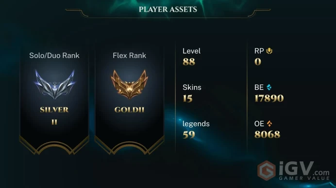 Cuenta LOL LAN | Nivel 88 | +15 Skins | Full Access