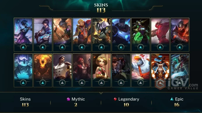 [D181] NA/EUW/OCE/JP/ 127 heroes / 113skins /  Instant Delivery/ Can change bound email and password/Can be transferred to any server