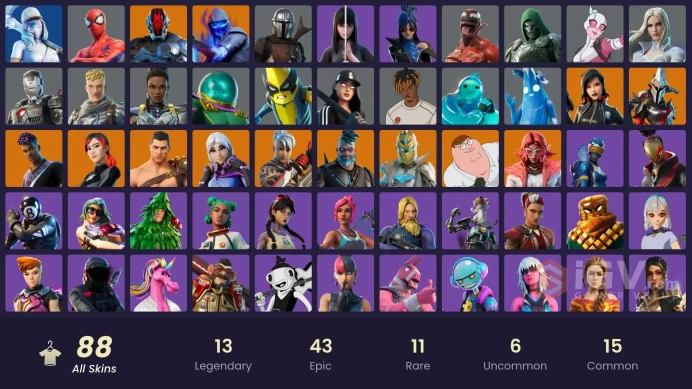[PC/PSN/XBOX] 88 skins | ON | Harbinger Armor Omegarok | Challenger | GREY | Sideways Warrior | MASKED FADE | Peter Griffin | Menace mata15