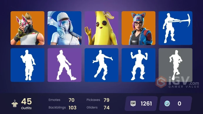 100$ spent  [PC/PSN/XBOX] 41 skins | Aura | Peely | Laugh It Up | Blackheart (Stage 8) | Lynx (Stage 4 ⸱ No Ponytail)	MSS205