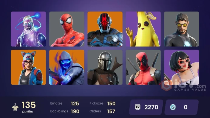[PC/PSN/XBOX] 135 skins | Galaxy | Jules | Tony Stark | Peely | Deadpool | Mystique | Jabba Switchway | Mandalorian	MSS206