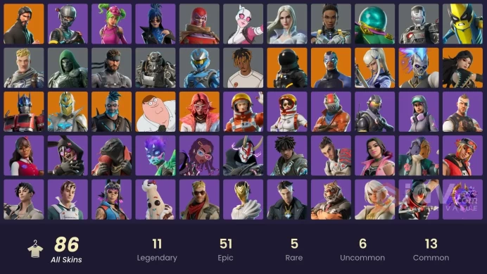 [PC/PSN/XBOX] FA 86 SKINS | THE REAPER | ELITE AGENT | RUST LORD | DARK VOYAGER | TAKE THE L | TIDY | ORANGE JUSTICE | ROGUE AGENT |