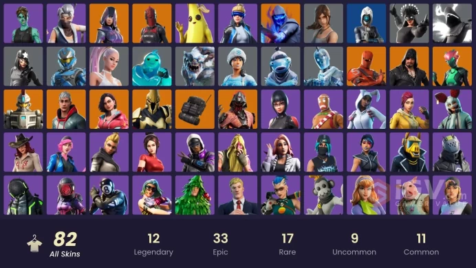250$ SPENT /[PC/PSN/XBOX] 73 skins | Glow | Aura | Lara Croft | Ghoul Trooper | Candy Axe | Peely | Harley Hitter | Neo Versa	MSS213