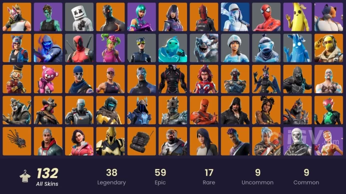 131 skins | Glow | World Warrior | Wonder | Merry Mint Axe | Reaper | Candy Axe | Ride The Pony | Omega (stage 5) | Rogue Agent | Keri Commander